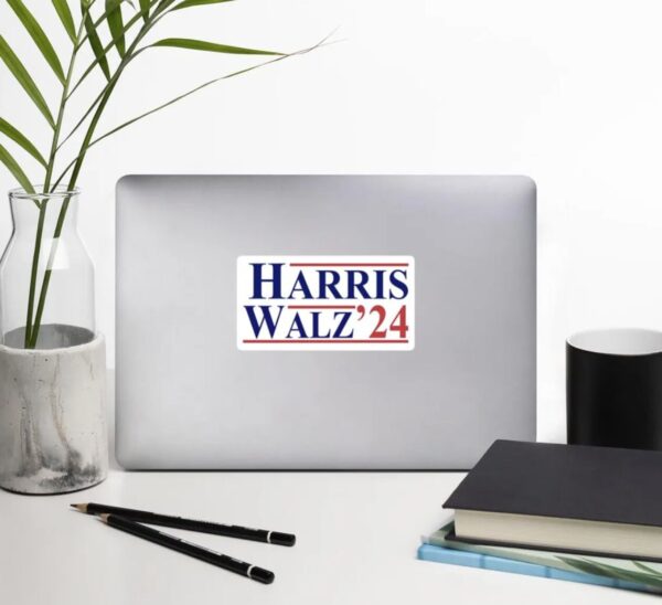 Harris Walz 2024 Bumper Sticker, Kamala Harris Tim Walz Sticker, Vinyl Decal