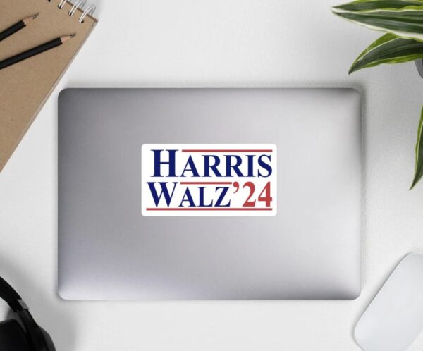 Harris Walz 2024 Bumper Sticker, Kamala Harris Tim Walz Sticker, Vinyl Decal