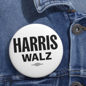 Harris Walz 24 Button White