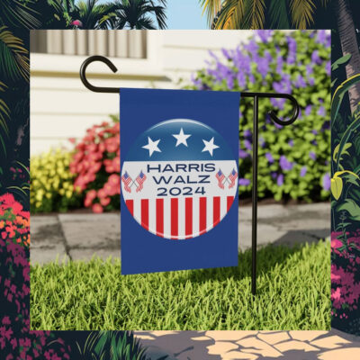 Harris Walz 2024 Button President Election Garden & House Flag