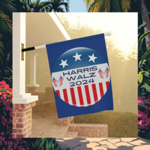 Harris Walz 2024 Button President Election Garden & House Flag