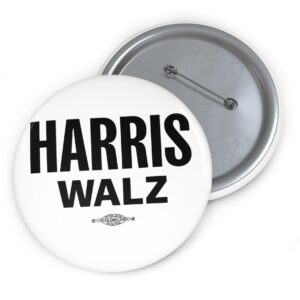 Harris Walz 24 Button White
