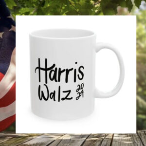 Harris Walz 2024 Calligraphy Ceramic Mug
