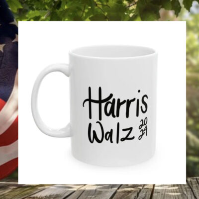 Harris Walz 2024 Calligraphy Ceramic Mug