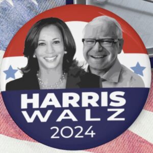 Harris Walz 2024 Button