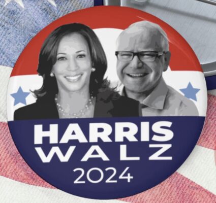 Harris Walz 2024 Button