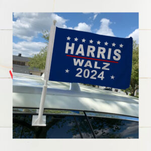 Harris Walz 2024 Car Flag