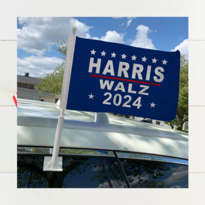 Harris Walz 2024 Car Flag 