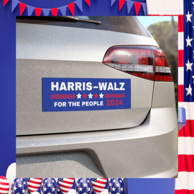 Harris Walz 2024 Car Magnet For The People Walz Magnet