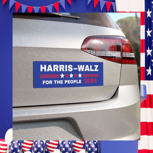 Harris Walz 2024 Car Magnet For The People Walz Magnet