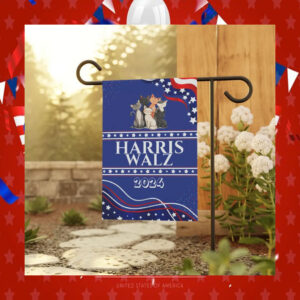 Harris Walz 2024 Cat Yard Flag