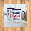 Harris Walz 2024 Coffee Mug, Kamala Harris for President Democrat Cup, Election 2024 Mugs