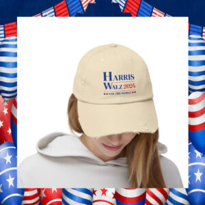Harris Walz 2024 Distressed Baseball Cap