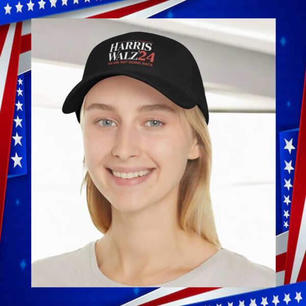 Harris Walz 2024 Hat - Black Low Profile Baseball Cap