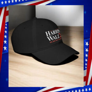 Harris Walz 2024 Hat - Black Low Profile Baseball Cap