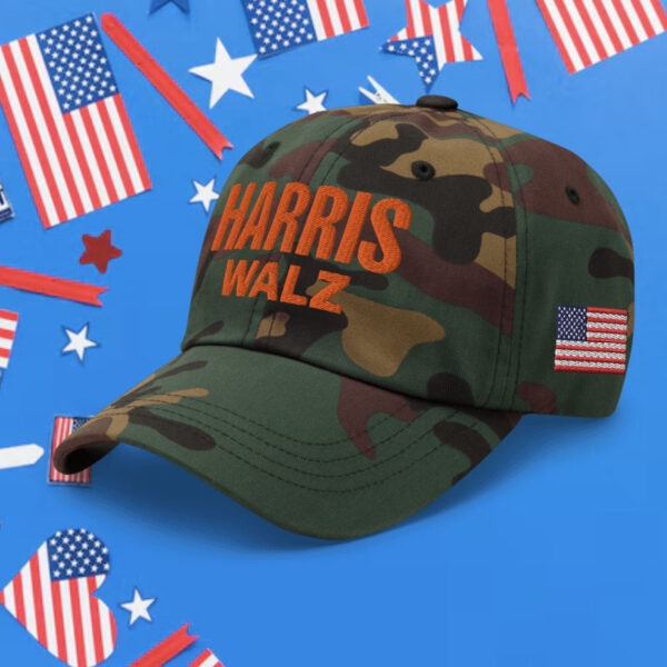 Harris Walz-2024-Mossy Oak Camo-Vintage-Dad Hat