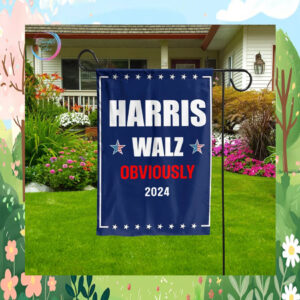 Harris Walz 2024 Obviously Garden Flag