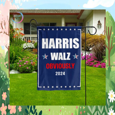 Harris Walz 2024 Obviously Garden Flag