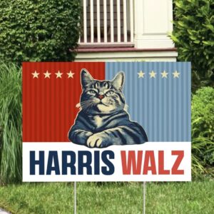 Harris Walz CAT 2024 Obviously Yard Sign