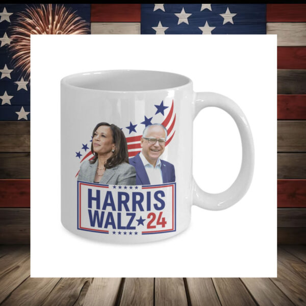 Harris Walz 2024 Political Coffee Mug - Kamala Harris and Tim Walz