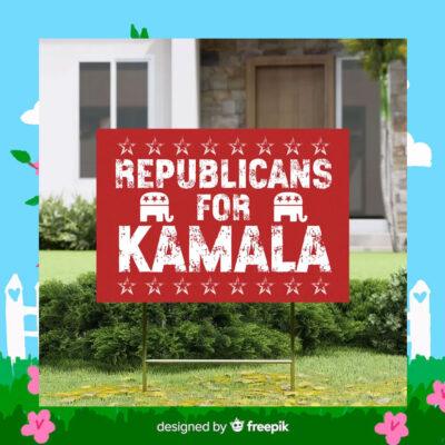 Harris Walz 2024, Republicans For Harris Lawn Yard Sign