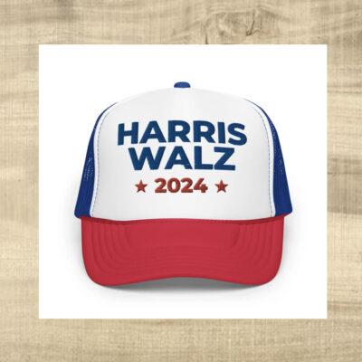 Harris Walz 2024 Trucker Hat, Kamala Tim President Cap, Vice President Snapback