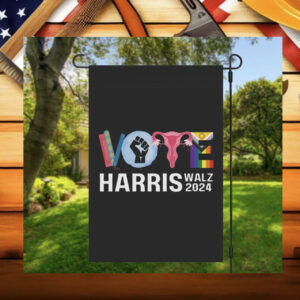 Harris Walz 2024 Vote Garden Flag, Banned Books, BLM, Reproductive Rights, LGBT Rights