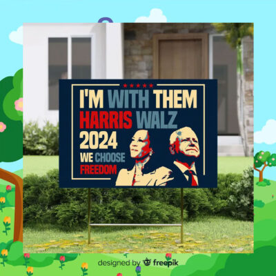 Harris Walz 2024 Yard Sign - Coroplast Kamal Harris For President 2024 Lawn Sign