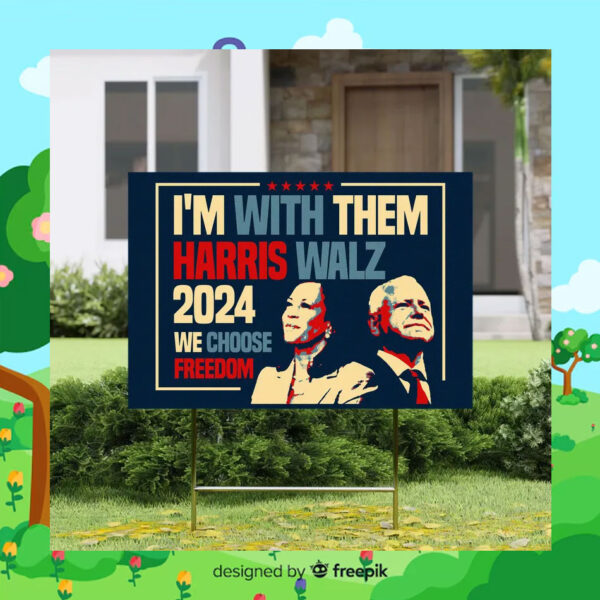 Harris Walz 2024 Yard Sign - Coroplast Kamal Harris For President 2024 Lawn Sign