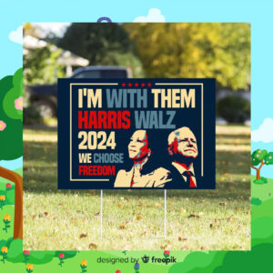 Harris Walz 2024 Yard Sign - Coroplast Kamal Harris For President 2024 Lawn Sign
