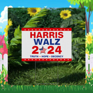 Harris Walz 2024 Yard Sign, Kamal Harris For President 2024 Lawn Sign