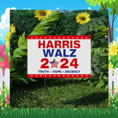 Harris Walz 2024 Yard Sign, Kamal Harris For President 2024 Lawn Sign