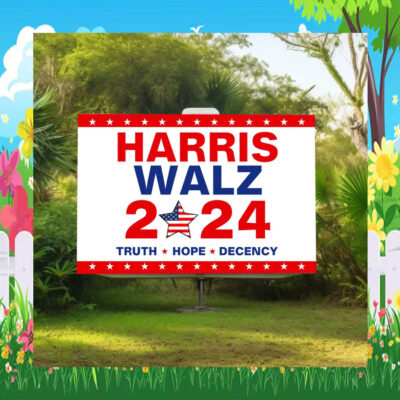 Harris Walz 2024 Yard Sign, Kamal Harris For President 2024 Lawn Sign