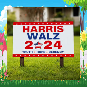 Harris Walz 2024 Yard Sign, Kamal Harris For President 2024 Lawn Sign