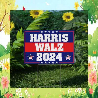 Harris Walz 2024 Yard Sign President Kamala Harris Tim Walz 2024 Sign