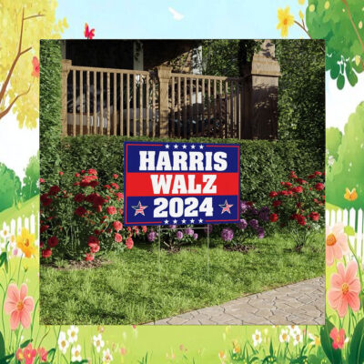 Harris Walz 2024 Yard Sign President Kamala Harris Tim Walz 2024 Sign