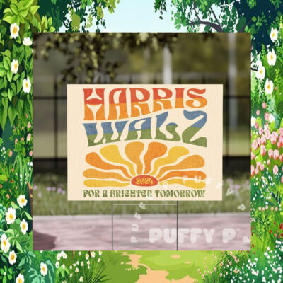 Harris Walz 2024 Yard Sign with Stand Kamala Lawn Sign