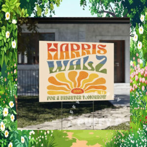 Harris Walz 2024 Yard Sign with Stand Kamala Lawn Sign