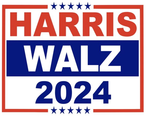 Harris Walz 2024 red white and blue Yard Sign