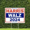 Harris Walz 2024 red white and blue Yard Sign