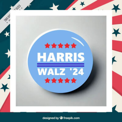 Harris Walz 24 Buttons
