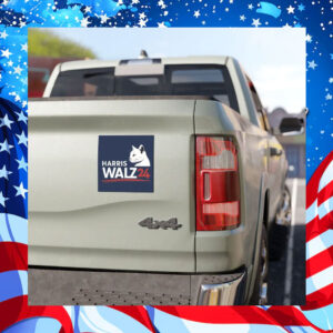 Harris Walz 24 Cat Election Car Magnet