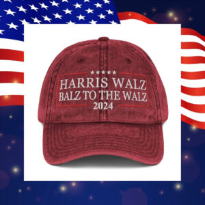 Harris Walz Balz To The Walz Hat, Embroidered Harris Wallz Cotton Twill Cap