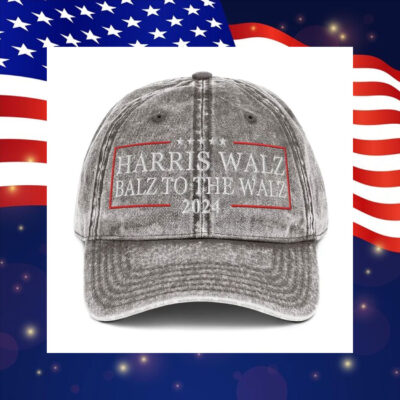 Harris Walz Balz To The Walz Hat, Embroidered Harris Wallz Cotton Twill Cap