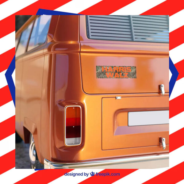 Harris Walz Camo Bumper Sticker