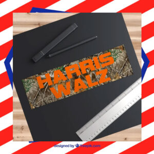 Harris Walz Camo Bumper Sticker
