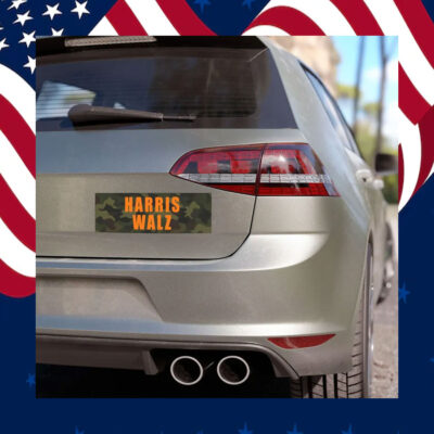 Harris Walz Camo Car Magnet
