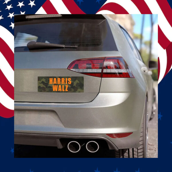 Harris Walz Camo Car Magnet