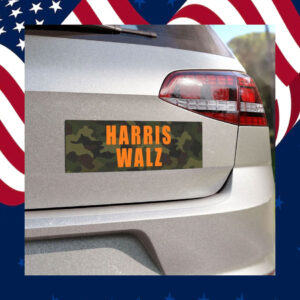 Harris Walz Camo Car Magnet