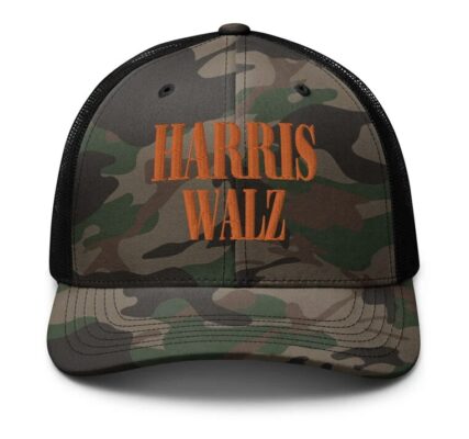Harris Walz Camouflage Trucker Hat
